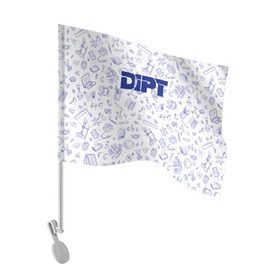 Флаг для автомобиля с принтом DIPT в Санкт-Петербурге, 100% полиэстер | Размер: 30*21 см | 
