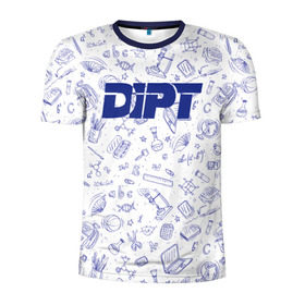 Мужская футболка 3D спортивная с принтом DIPT в Санкт-Петербурге, 100% полиэстер с улучшенными характеристиками | приталенный силуэт, круглая горловина, широкие плечи, сужается к линии бедра | 