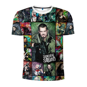 Мужская футболка 3D спортивная с принтом Suicide Squad Rick Flag в Санкт-Петербурге, 100% полиэстер с улучшенными характеристиками | приталенный силуэт, круглая горловина, широкие плечи, сужается к линии бедра | suicide squad | юэль киннаман rick flag