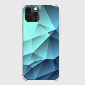 Чехол для iPhone 12 Pro Max с принтом Polygon blue в Санкт-Петербурге, Силикон |  | полигон | текстура