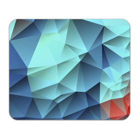 Коврик прямоугольный с принтом Polygon blue в Санкт-Петербурге, натуральный каучук | размер 230 х 185 мм; запечатка лицевой стороны | Тематика изображения на принте: полигон | текстура