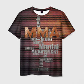Мужская футболка 3D с принтом MMA в Санкт-Петербурге, 100% полиэфир | прямой крой, круглый вырез горловины, длина до линии бедер | Тематика изображения на принте: judo | mixed | mma | sambo | wrestling