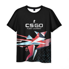 Мужская футболка 3D с принтом cs:go - Point Disarray style (Буйство красок) в Санкт-Петербурге, 100% полиэфир | прямой крой, круглый вырез горловины, длина до линии бедер | cs | csgo | го | кс