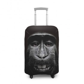 Чехол для чемодана 3D с принтом обезьяна в Санкт-Петербурге, 86% полиэфир, 14% спандекс | двустороннее нанесение принта, прорези для ручек и колес | взгляд | голова | животные | обезьяна | природа