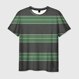 Мужская футболка 3D с принтом Одежда Курта Кобейна в Санкт-Петербурге, 100% полиэфир | прямой крой, круглый вырез горловины, длина до линии бедер | в полоску | зеленая | курт кобейн | полосатая | полоски