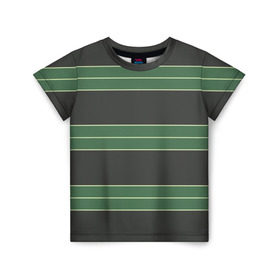 Детская футболка 3D с принтом Одежда Курта Кобейна в Санкт-Петербурге, 100% гипоаллергенный полиэфир | прямой крой, круглый вырез горловины, длина до линии бедер, чуть спущенное плечо, ткань немного тянется | в полоску | зеленая | курт кобейн | полосатая | полоски