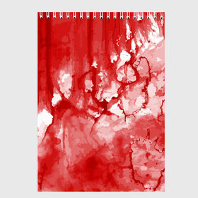 Скетчбук с принтом Кровь в Санкт-Петербурге, 100% бумага
 | 48 листов, плотность листов — 100 г/м2, плотность картонной обложки — 250 г/м2. Листы скреплены сверху удобной пружинной спиралью | брызги | капли | кровь | ужас | хэллоуин