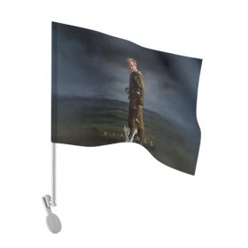 Флаг для автомобиля с принтом Флоки в Санкт-Петербурге, 100% полиэстер | Размер: 30*21 см | викинги