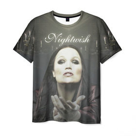 Мужская футболка 3D с принтом Тарья Турунен Nightwish в Санкт-Петербурге, 100% полиэфир | прямой крой, круглый вырез горловины, длина до линии бедер | Тематика изображения на принте: nightwish | металл | музыка | рок | тарья турунен