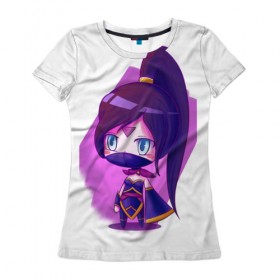 Женская футболка 3D с принтом Templar Assassin Cute в Санкт-Петербурге, 100% полиэфир ( синтетическое хлопкоподобное полотно) | прямой крой, круглый вырез горловины, длина до линии бедер | dota | dota 2 | дота | дотан | раки | темпларка