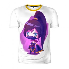 Мужская футболка 3D спортивная с принтом Templar Assassin Cute в Санкт-Петербурге, 100% полиэстер с улучшенными характеристиками | приталенный силуэт, круглая горловина, широкие плечи, сужается к линии бедра | Тематика изображения на принте: dota | dota 2 | дота | дотан | раки | темпларка