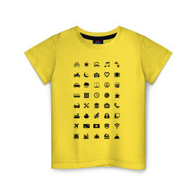Детская футболка хлопок с принтом Iconspeak в Санкт-Петербурге, 100% хлопок | круглый вырез горловины, полуприлегающий силуэт, длина до линии бедер | знаки | символы | турист