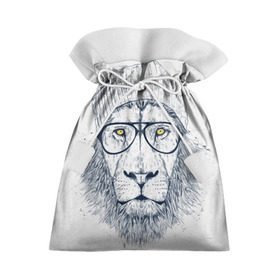 Подарочный 3D мешок с принтом Cool Lion в Санкт-Петербурге, 100% полиэстер | Размер: 29*39 см | Тематика изображения на принте: красивый | крутой | лев | львица | очки | рисунок | узор