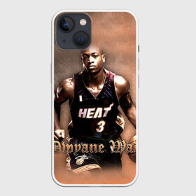 Чехол для iPhone 13 с принтом Баскетболист Dwyane Wade в Санкт-Петербурге,  |  | chicago bulls | баскетбол | буллз | дуэйн уэйд | нба | чикаго