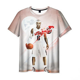 Мужская футболка 3D с принтом LeBron James в Санкт-Петербурге, 100% полиэфир | прямой крой, круглый вырез горловины, длина до линии бедер | cleveland cavaliers | lebron james | nba. | баскетбол | баскетболист | джеймс леброн | кливленд кавальерс | нба