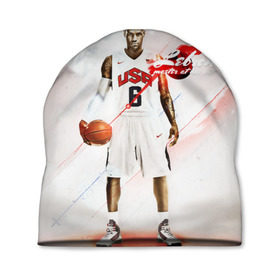 Шапка 3D с принтом LeBron James в Санкт-Петербурге, 100% полиэстер | универсальный размер, печать по всей поверхности изделия | cleveland cavaliers | lebron james | nba. | баскетбол | баскетболист | джеймс леброн | кливленд кавальерс | нба