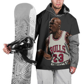 Накидка на куртку 3D с принтом Michael Jordan в Санкт-Петербурге, 100% полиэстер |  | chicago bulls | michael jeffrey jordan | nba. | баскетбол | баскетболист | вашингтон уизардс | майкл джордан | нба | чикаго | чикаго буллз
