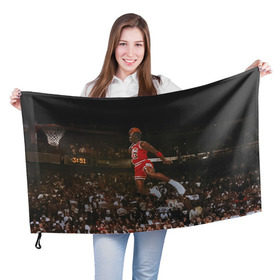 Флаг 3D с принтом Michael Jordan в Санкт-Петербурге, 100% полиэстер | плотность ткани — 95 г/м2, размер — 67 х 109 см. Принт наносится с одной стороны | chicago bulls | michael jeffrey jordan | nba. | баскетбол | баскетболист | вашингтон уизардс | майкл джордан | нба | чикаго | чикаго буллз