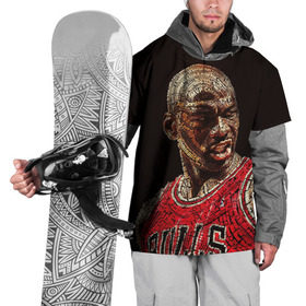 Накидка на куртку 3D с принтом Michael Jordan в Санкт-Петербурге, 100% полиэстер |  | chicago bulls | michael jeffrey jordan | nba. | баскетбол | баскетболист | вашингтон уизардс | майкл джордан | нба | чикаго | чикаго буллз