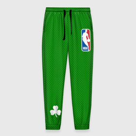 Мужские брюки 3D с принтом Boston Celtics в Санкт-Петербурге, 100% полиэстер | манжеты по низу, эластичный пояс регулируется шнурком, по бокам два кармана без застежек, внутренняя часть кармана из мелкой сетки | boston celtics | бостон | бостон селтикс | нба | селтикс