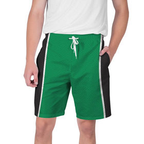 Мужские шорты 3D с принтом Boston Celtics в Санкт-Петербурге,  полиэстер 100% | прямой крой, два кармана без застежек по бокам. Мягкая трикотажная резинка на поясе, внутри которой широкие завязки. Длина чуть выше колен | boston celtics | бостон | бостон селтикс | нба | селтикс