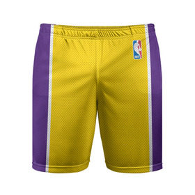 Мужские шорты 3D спортивные с принтом Lakers в Санкт-Петербурге,  |  | kobe bryant | lakers | los angeles lakers | nba | баскетбол | брайант | браянт | коби | лайкерс | лос анджелес лейкерс | нба | форма