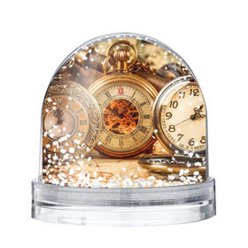 Снежный шар с принтом Часы в Санкт-Петербурге, Пластик | Изображение внутри шара печатается на глянцевой фотобумаге с двух сторон | золото | карманные часы | старина | часы