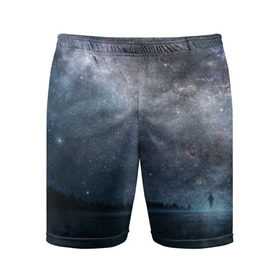 Мужские шорты 3D спортивные с принтом Звездное небо в Санкт-Петербурге,  |  | вселенная | галактика | звезды | небо | ночь