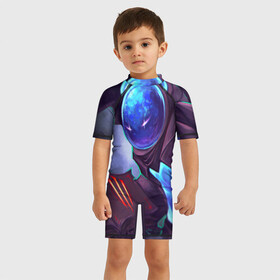 Детский купальный костюм 3D с принтом Arc Warden в Санкт-Петербурге, Полиэстер 85%, Спандекс 15% | застежка на молнии на спине | arc warden | dota | dota 2 | дота | дотан | раки