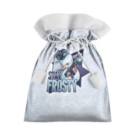 Подарочный 3D мешок с принтом Stay Frosty в Санкт-Петербурге, 100% полиэстер | Размер: 29*39 см | community stickers | counter strike | cs | cs go | будь начеку | снеговик