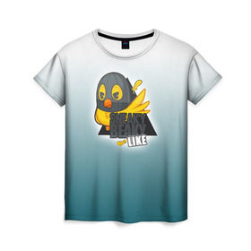 Женская футболка 3D с принтом Sneaky Beaky Like в Санкт-Петербурге, 100% полиэфир ( синтетическое хлопкоподобное полотно) | прямой крой, круглый вырез горловины, длина до линии бедер | community stickers | counter strike | cs | cs go | тише воды
