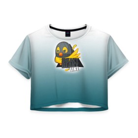 Женская футболка 3D укороченная с принтом Sneaky Beaky Like в Санкт-Петербурге, 100% полиэстер | круглая горловина, длина футболки до линии талии, рукава с отворотами | community stickers | counter strike | cs | cs go | тише воды