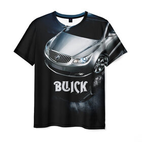 Мужская футболка 3D с принтом Buick в Санкт-Петербурге, 100% полиэфир | прямой крой, круглый вырез горловины, длина до линии бедер | buick | lacrosse | авто | автомобиль | бьюик | водитель | лакросс | машина | спорткар