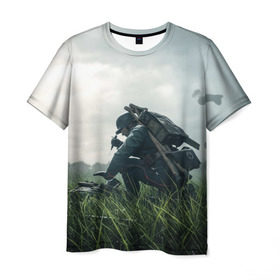 Мужская футболка 3D с принтом BATTLEFIELD 1 в Санкт-Петербурге, 100% полиэфир | прямой крой, круглый вырез горловины, длина до линии бедер | battlefield 1 | батлфилд 1
