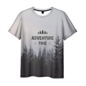 Мужская футболка 3D с принтом лес в Санкт-Петербурге, 100% полиэфир | прямой крой, круглый вырез горловины, длина до линии бедер | Тематика изображения на принте: горы | лес | море | охота | приключения | природа | рыбалка | свобода | скалы | туман | туризм | экстрим