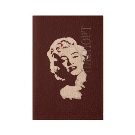 Обложка для паспорта матовая кожа с принтом Мэрилин Монро в Санкт-Петербурге, натуральная матовая кожа | размер 19,3 х 13,7 см; прозрачные пластиковые крепления | Тематика изображения на принте: marilyn monroe | звезда | киноактриса | мэрилин монро