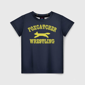 Детская футболка 3D с принтом Foxcather team в Санкт-Петербурге, 100% гипоаллергенный полиэфир | прямой крой, круглый вырез горловины, длина до линии бедер, чуть спущенное плечо, ткань немного тянется | foxcatcher | freestyle | wrestling | борьба | вольная