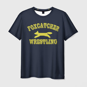 Мужская футболка 3D с принтом Foxcather team в Санкт-Петербурге, 100% полиэфир | прямой крой, круглый вырез горловины, длина до линии бедер | foxcatcher | freestyle | wrestling | борьба | вольная