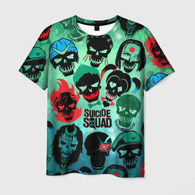 Мужская футболка 3D с принтом Suicide Squad в Санкт-Петербурге, 100% полиэфир | прямой крой, круглый вырез горловины, длина до линии бедер | harley quinn | suicide squad | харли квинн