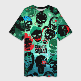 Платье-футболка 3D с принтом Suicide Squad в Санкт-Петербурге,  |  | harley quinn | suicide squad | харли квинн