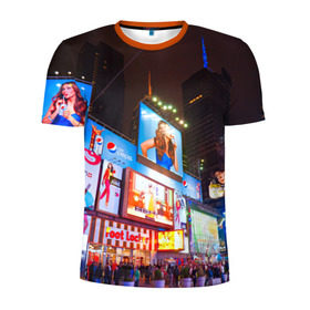 Мужская футболка 3D спортивная с принтом Авеню стрит в Санкт-Петербурге, 100% полиэстер с улучшенными характеристиками | приталенный силуэт, круглая горловина, широкие плечи, сужается к линии бедра | америка | город | европа | китай | красота | новинки | ночь | огонь | пейзаж | свет