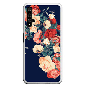 Чехол для Honor 20 с принтом Fashion flowers в Санкт-Петербурге, Силикон | Область печати: задняя сторона чехла, без боковых панелей | fashion | flower | мода | фэшн | цветы