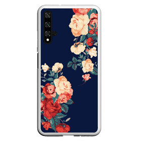 Чехол для Honor 20 с принтом Fashion flowers в Санкт-Петербурге, Силикон | Область печати: задняя сторона чехла, без боковых панелей | fashion | flower | мода | фэшн | цветы