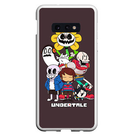 Чехол для Samsung S10E с принтом Undertale 3 в Санкт-Петербурге, Силикон | Область печати: задняя сторона чехла, без боковых панелей | альфис | андайн | андертейл | асгор | дримурр | меттатон | папирус | подземелье | санс | ториэль | флауи | фриск