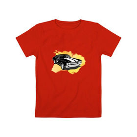 Детская футболка хлопок с принтом Chevrolet Chevelle SS в Санкт-Петербурге, 100% хлопок | круглый вырез горловины, полуприлегающий силуэт, длина до линии бедер | chevelle | chevrolet | ss |  шевроле | машина | шевиль