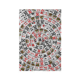 Обложка для паспорта матовая кожа с принтом Игральные карты 3 в Санкт-Петербурге, натуральная матовая кожа | размер 19,3 х 13,7 см; прозрачные пластиковые крепления | Тематика изображения на принте: карты | настольные игры | пасьянс | покер