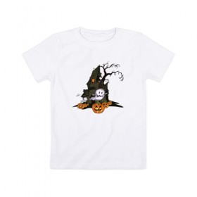 Детская футболка хлопок с принтом Страшные истории в Санкт-Петербурге, 100% хлопок | круглый вырез горловины, полуприлегающий силуэт, длина до линии бедер | 