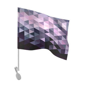 Флаг для автомобиля с принтом Pixel Polygon в Санкт-Петербурге, 100% полиэстер | Размер: 30*21 см | геометрия | полигоны | треугольник