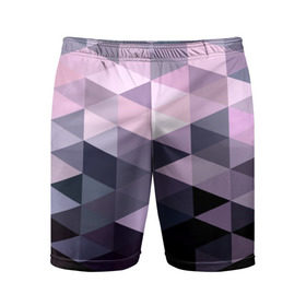 Мужские шорты 3D спортивные с принтом Pixel Polygon в Санкт-Петербурге,  |  | геометрия | полигоны | треугольник