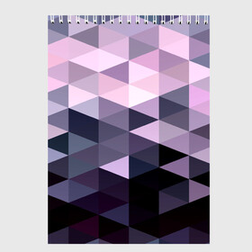 Скетчбук с принтом Pixel Polygon в Санкт-Петербурге, 100% бумага
 | 48 листов, плотность листов — 100 г/м2, плотность картонной обложки — 250 г/м2. Листы скреплены сверху удобной пружинной спиралью | геометрия | полигоны | треугольник